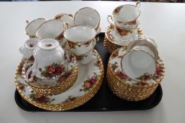 A large quantity of Royal Albert Old Country Roses tea china