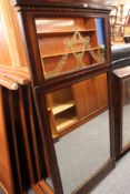 An inlaid mahogany nineteenth century mirror