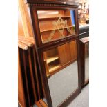 An inlaid mahogany nineteenth century mirror