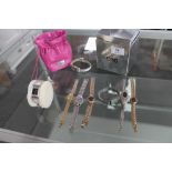 A box of lady's wristwatches including Dolce & Gabanna, Sekonda,