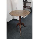 A George III mahogany tripod occasional table