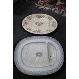 Two 19th century meat plates