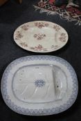 Two 19th century meat plates