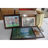A box of a large quantity of pictures,