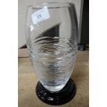 A Waterford crystal vase together with a box of metal dispensers,
