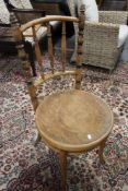 A nineteenth century chair together with a bentwood chair