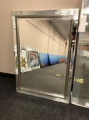 A silvered all glass mirror