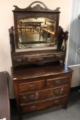 An Edwardian mirrored dressing table