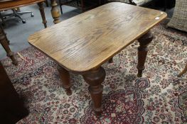 A nineteenth century pine low table