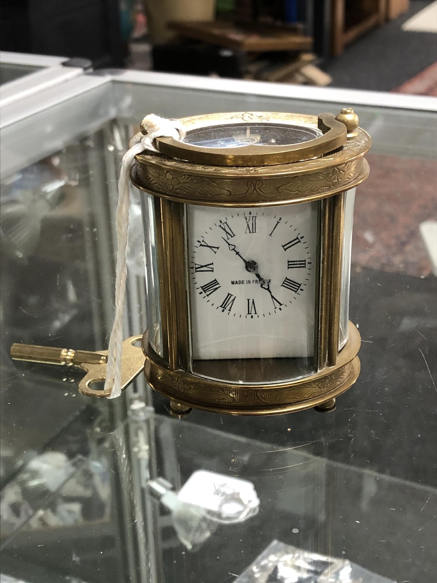 A French miniature carriage clock