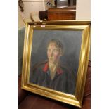Continental school - gilt framed oil depicting lady