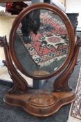 A Victorian mahogany dressing table mirror