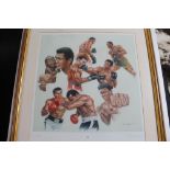 After Peter Deighan - Ali, limited edition colour print, signed by the artist,