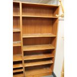 A set of teak bookshelves