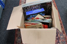 A box of LP's and singles,