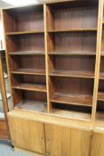 A Danish mid century double door bookcase CONDITION REPORT: Generally very good,