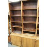 A Danish mid century double door bookcase CONDITION REPORT: Generally very good,