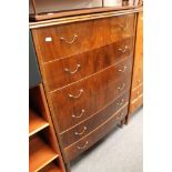 A mid century six drawer chest