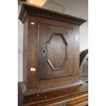 A nineteenth century oak wall cabinet