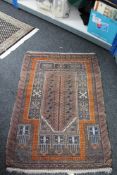 An Afghan prayer rug,