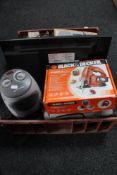 A box of electrical items, pure DAB radio,