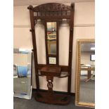 A Victorian mahogany mirrored hall stand