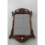 A 19th century Chippendale style mirror