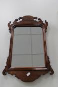 A 19th century Chippendale style mirror