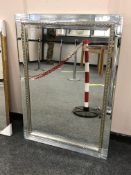 A silvered all glass mirror