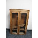 A pine display cabinet