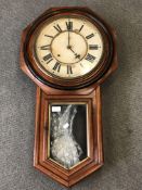 A Victorian mahogany cased Ansonia wall clock