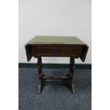 Two mahogany flap sided occasional tables