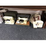 Three vintage electric sewing machines - Imagine,