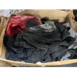 A box of Phaze Clothing - pin striped trousers,
