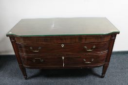 A nineteenth century inlaid mahogany two drawer chest