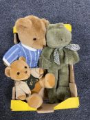 An English Toy Company teddy bear together with two other bears