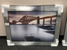 A glass picture - bridge with glitter