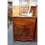 A nineteenth century mahogany side cabinet