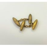 A pair of antique 15ct gold cuff links, 5.65g.
