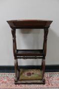 A Victorian mahogany two tier stand