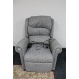 An electric reclining armchair