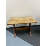 An oak side table