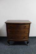 An early twentieth century mahogany three drawer chest
