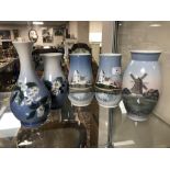 A pair of Bing and Grondahl vases,