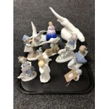 A tray of Royal Doulton images figure of an Otter,