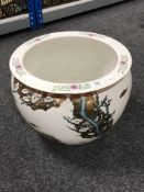 A large twentieth century Oriental porcelain planter