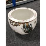 A large twentieth century Oriental porcelain planter