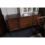 A reproduction mahogany sideboard