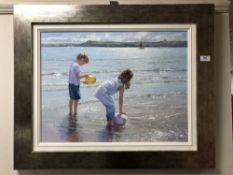 Nicholas St John Rosse, British (Born 1945), Towards Padstow, oil on board, signed, 59cm by 44cm.