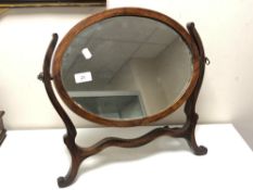 A Victorian mahogany dressing table mirror